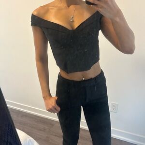 H and m Black Off-Shoulder Women's Top size small